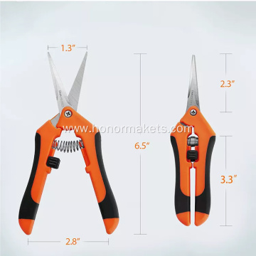 Professional garden direct shear Stainless Steel orange Elbow Straight Head Sharp Blade garden tree pruner